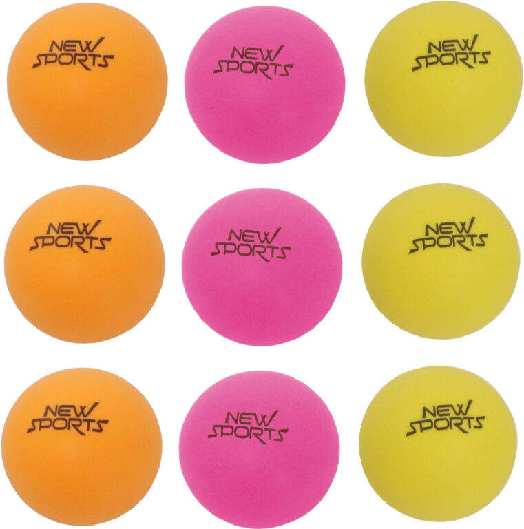 New Sports 0074406971 Bordtennisbolde - Orange, Pink, Gul - 6 stk.