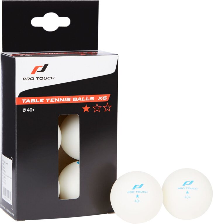 Pro Touch Pro 1 Star Bordtennisbolde, 6 Stk. Unisex 40 Mm Hvid