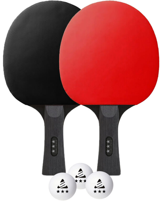 SportMe Bordtennissæt - 3 Bordtennisbolde, 2 Bordtennis Bat